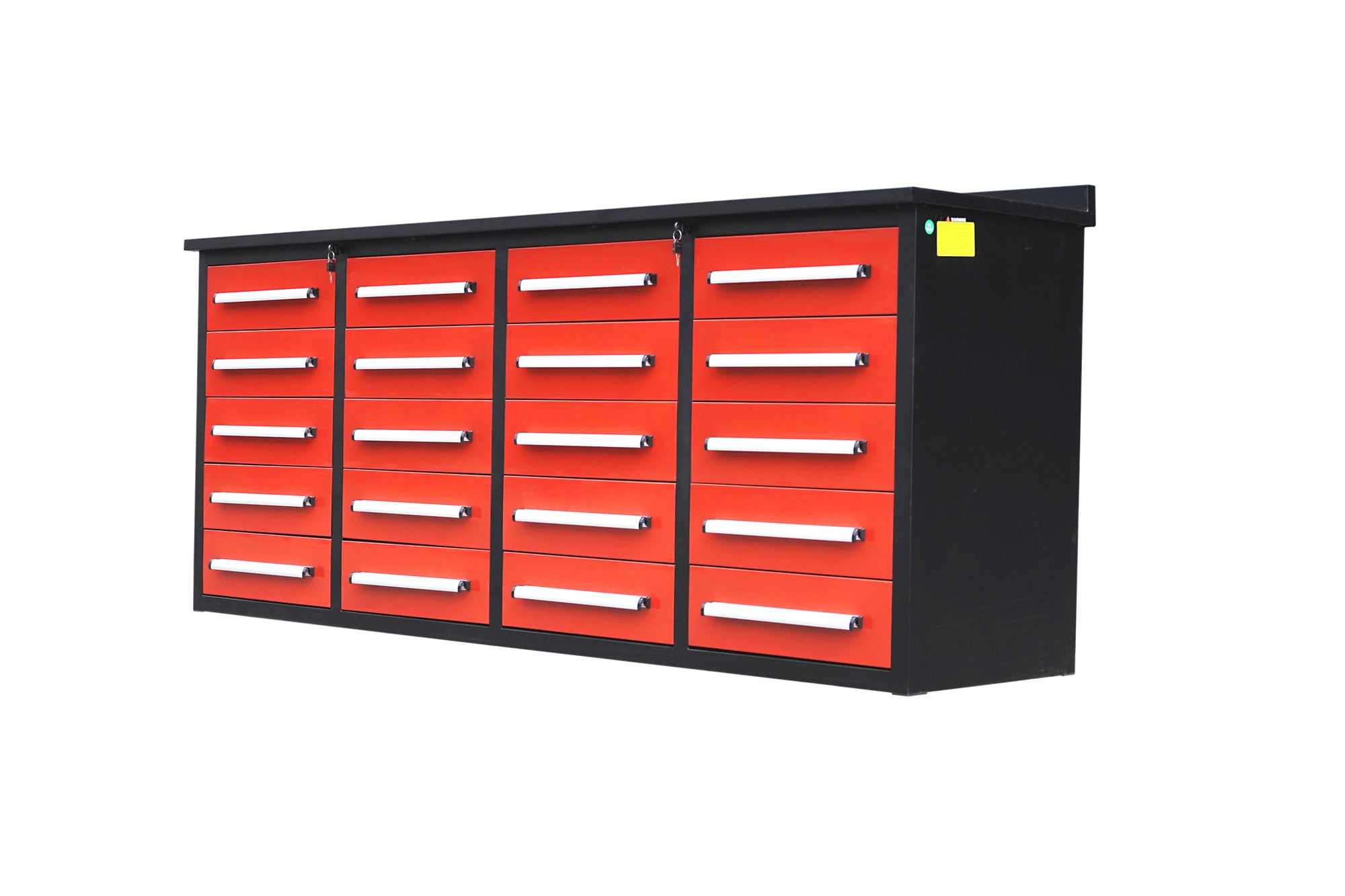 7' Garage Storage Cabinets with Workbench (20 Drawers) - Grand Goldman
