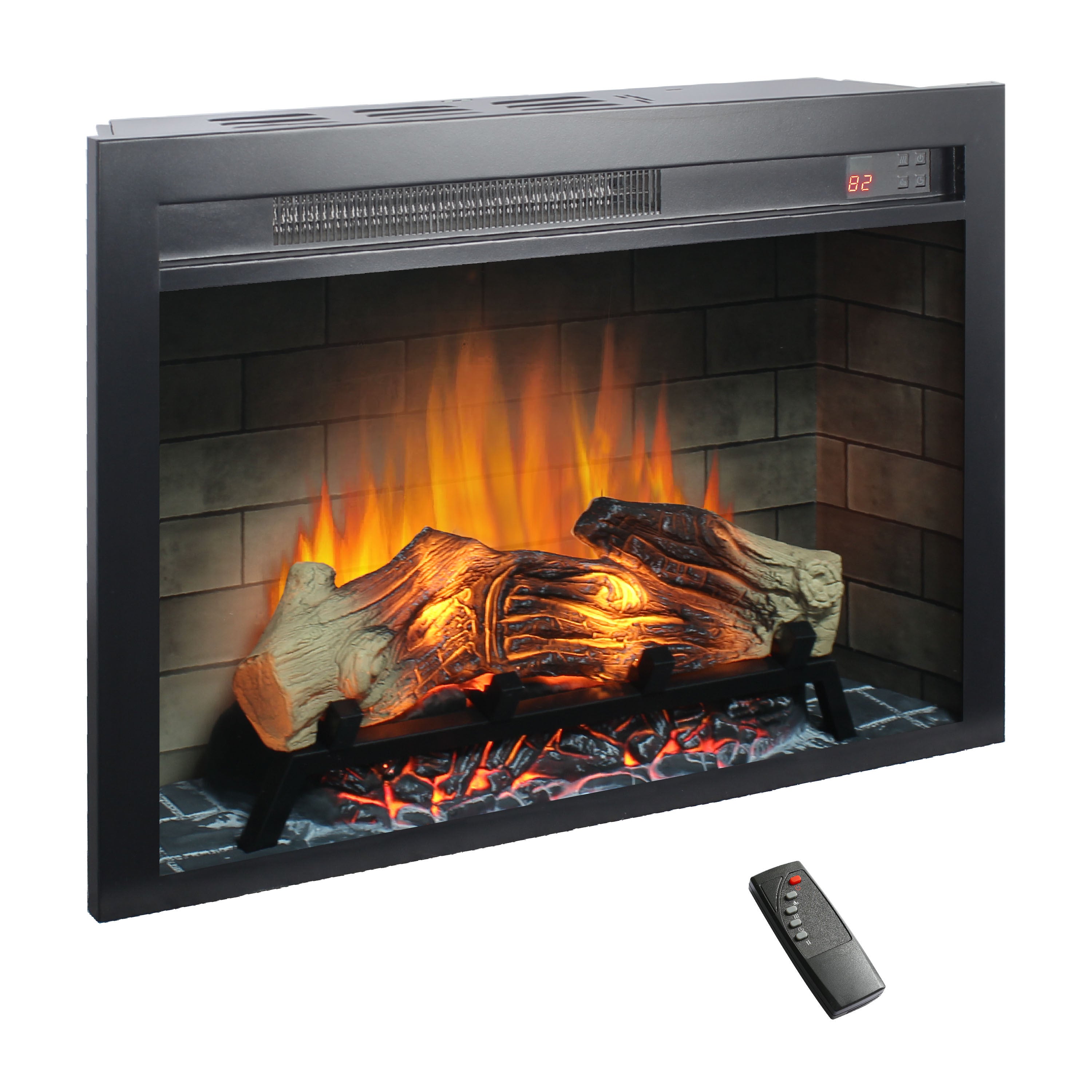28 inch  Electric Fireplace Insert, multicolored flames - Grand Goldman Shop
