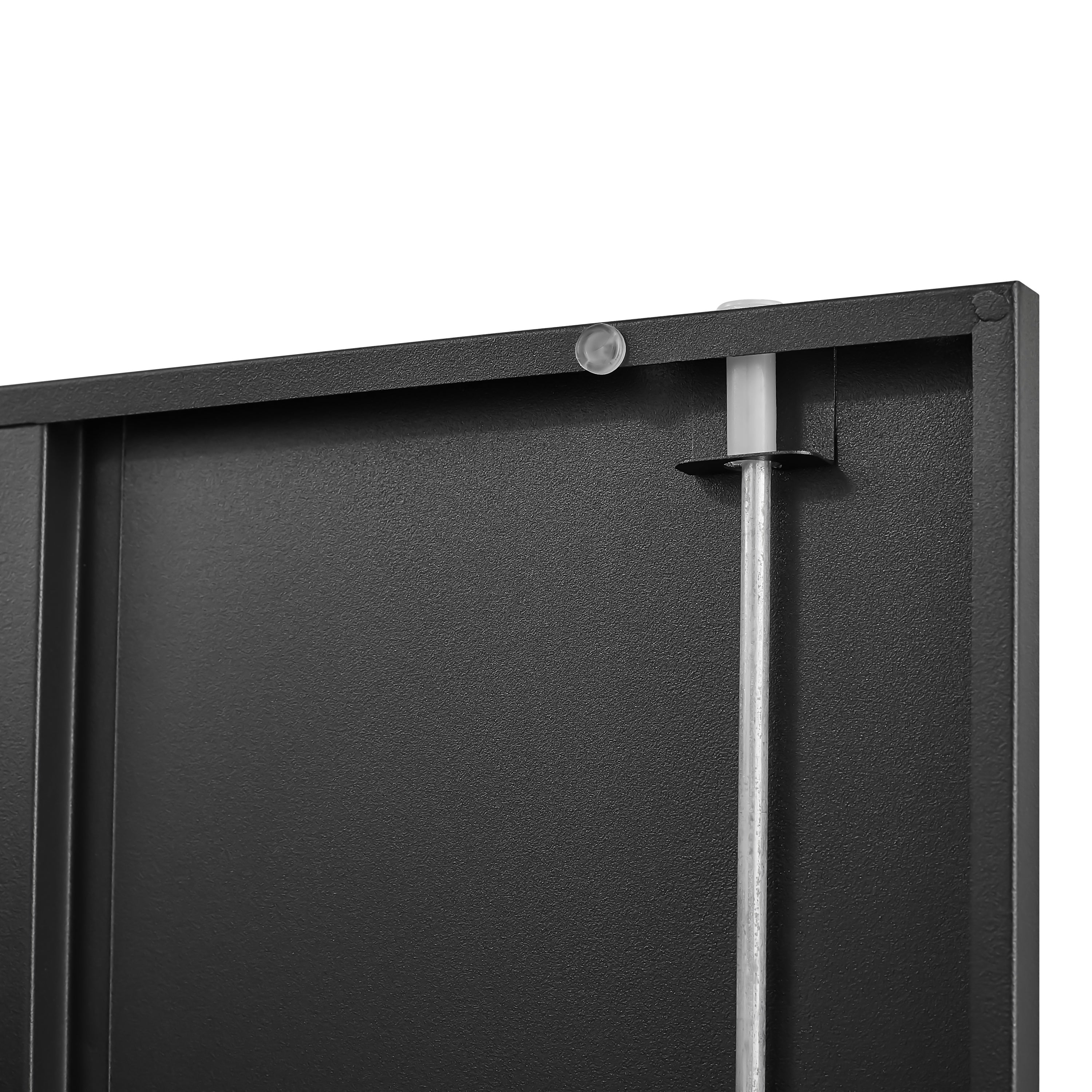 70-Inch Black 2-Door File Cabinet with Lock, 4 Adjustable Shelves, Heavy-Duty Steel Construction for Commercial and Home Offi