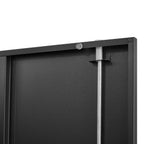 72-Inch 2-Door File Cabinet with Lock, 4 Adjustable Shelves, Heavy-Duty Steel Construction in Black for Commercial Office, Ho