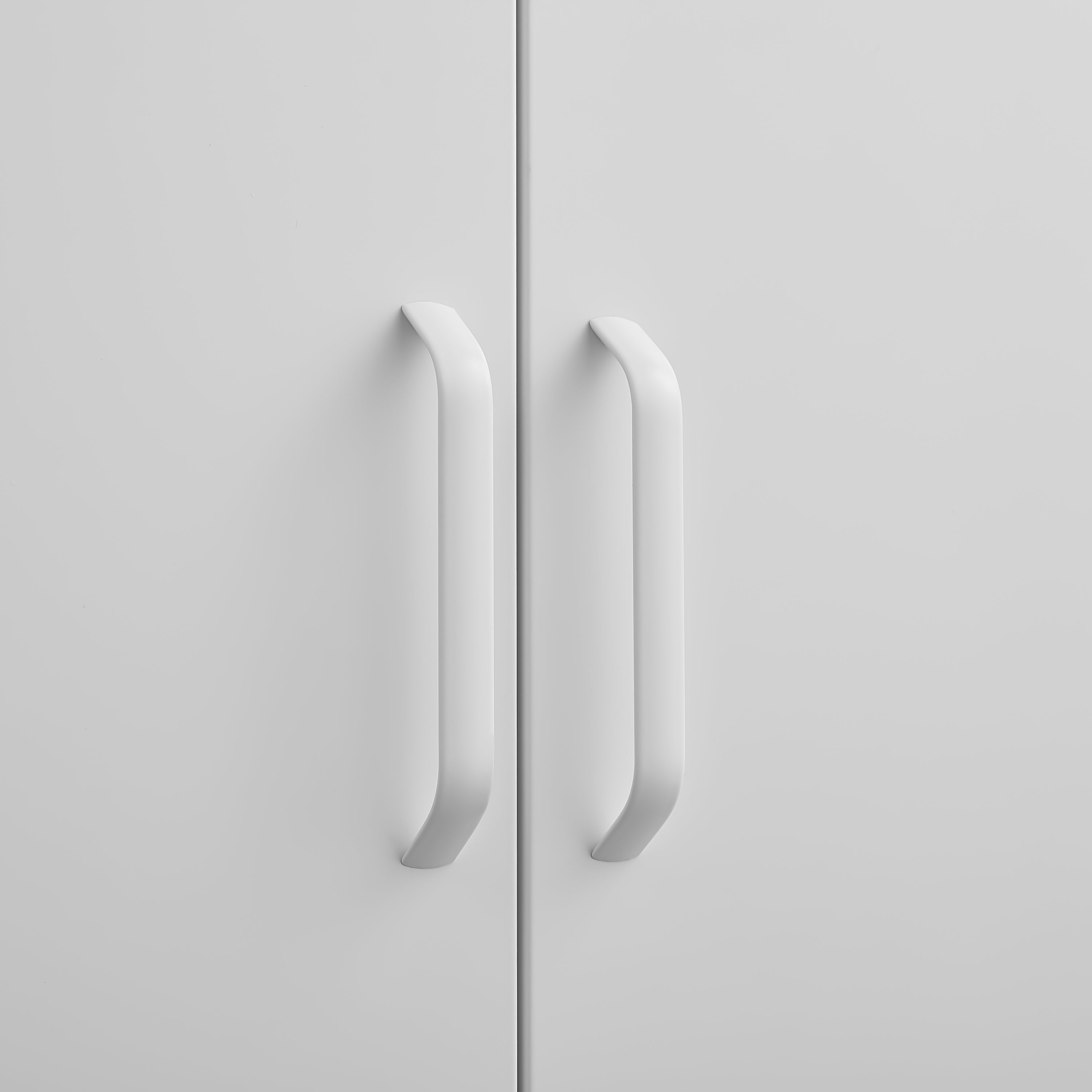 Modern Storage Cabinet with Adjustable Shelves, Magnetic Door Stopper, Aluminum Alloy Handles, and Breathable Design in White