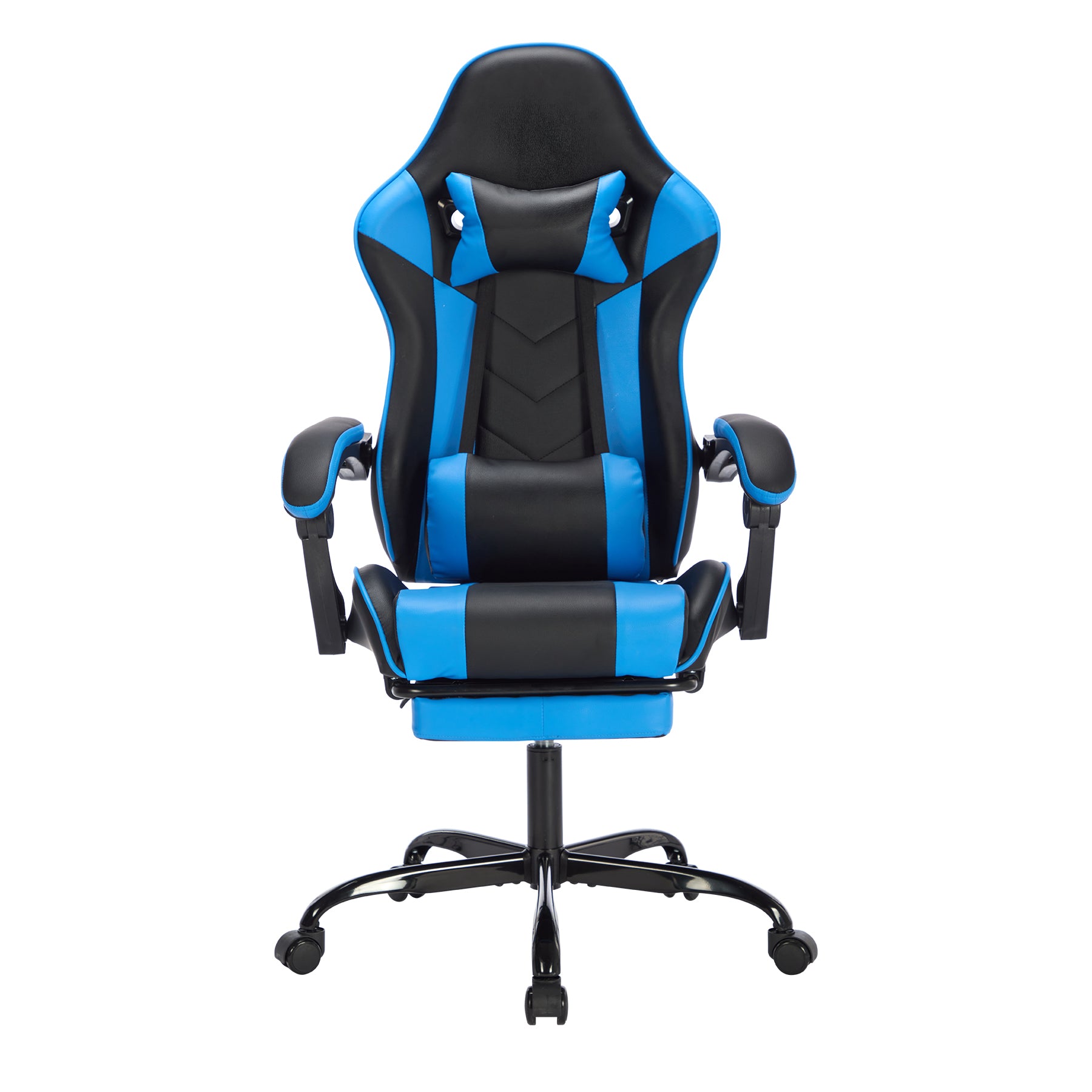 Gaming Chair with Footrest, Ergonomic Computer Chair with Headrest and Lumbar Support, Breathable Material Height Adjustable 