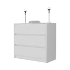 Milford 2 Piece Bedroom Set, Nightstand + Dresser, White - Grand Goldman Shop