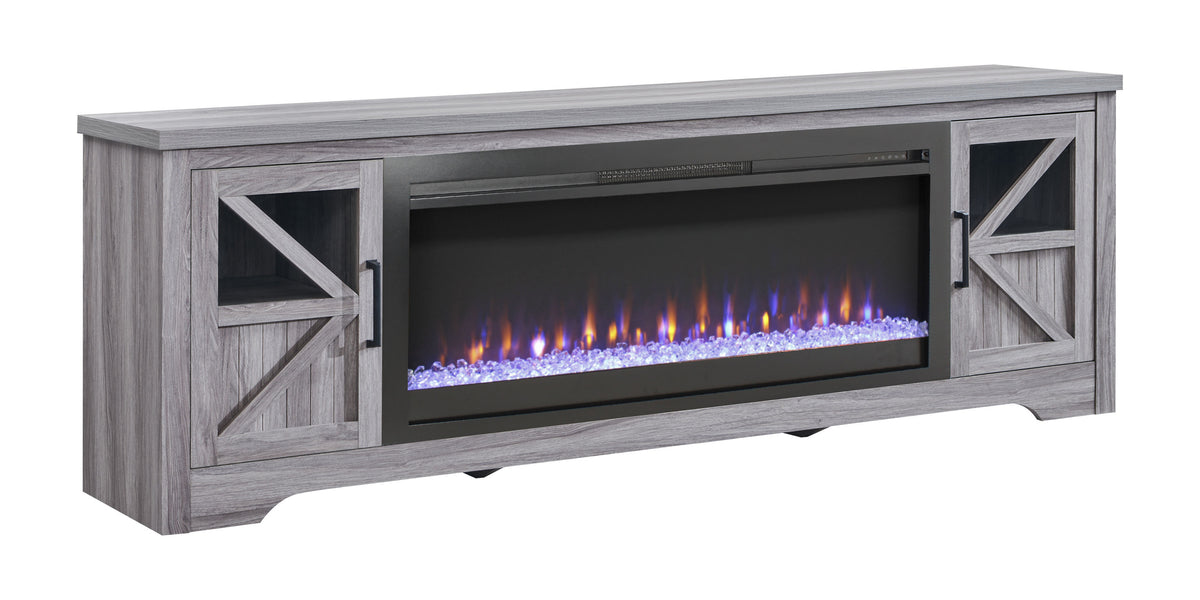 75' Fireplace TV Stand for TVs up to 80',with 44' Electric Fireplace - Grand Goldman Shop