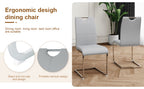 Modern Dining Chairs with Faux Leather Padded Seat Dining Living Room Chairs Upholstered Chair with Chrome Metal Legs Design for Kitchen, Living, Bedroom, Dining Room Side Chairs Set of 4 - Grand Goldman Shop