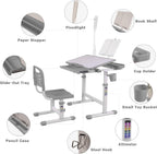 Desk for Kids Desk and Chair Set Kids Art Desk Drafting Table Desk Set with Adjustable Height, 40-Degree Tiltable Children De