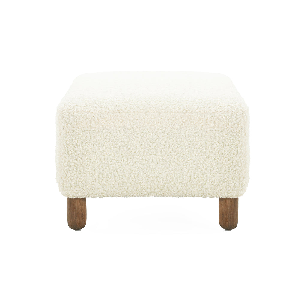 Comfortable Ottoman, White - Grand Goldman Shop