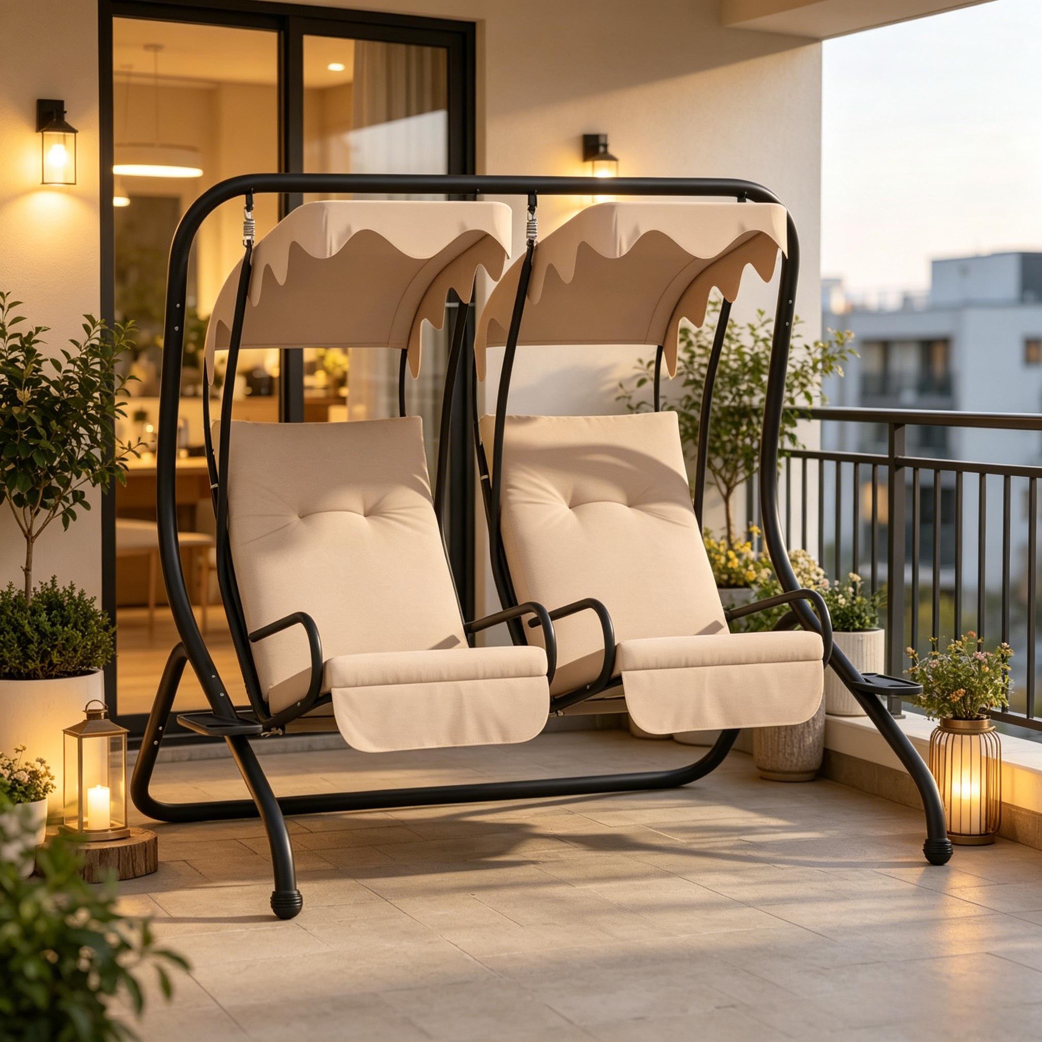 Garden Swing Chair,Outdoor Swing Chair,Two-Person Porch Swing Chair - Grand Goldman Shop