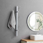 Vertical Eight Hook Coat Rack Wall Mount - Silver - Grand Goldman Shop