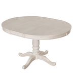 Antique White Modern Dining Table Set for 4 with Round Table and Chairs, Solid Wood & MDF - Grand Goldman Shop