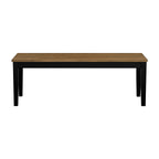 2-Tone Black Brown Finish Bench Modern Farmhouse Wooden Furniture 1pc - Grand Goldman Shop