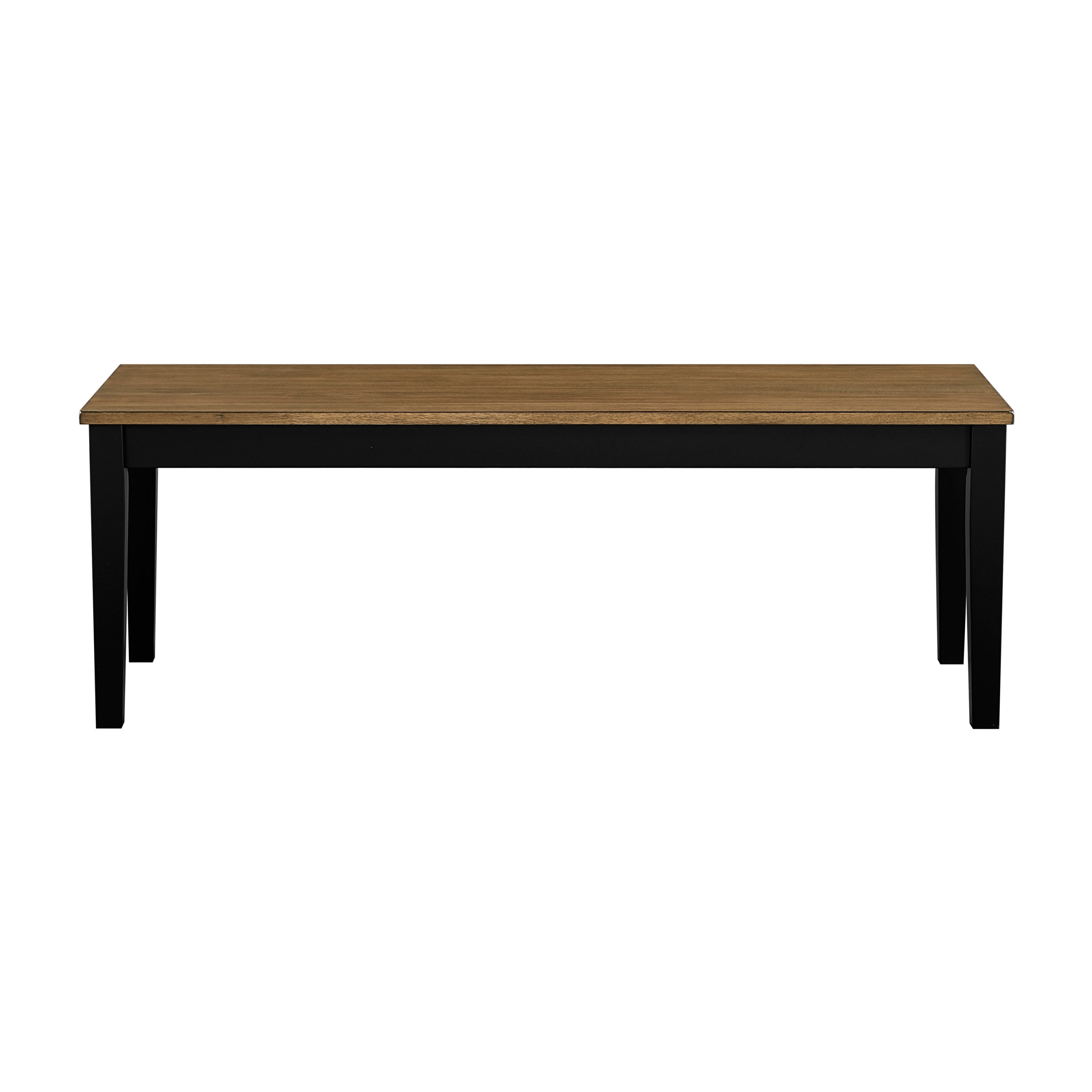 2-Tone Black Brown Finish Bench Modern Farmhouse Wooden Furniture 1pc - Grand Goldman Shop