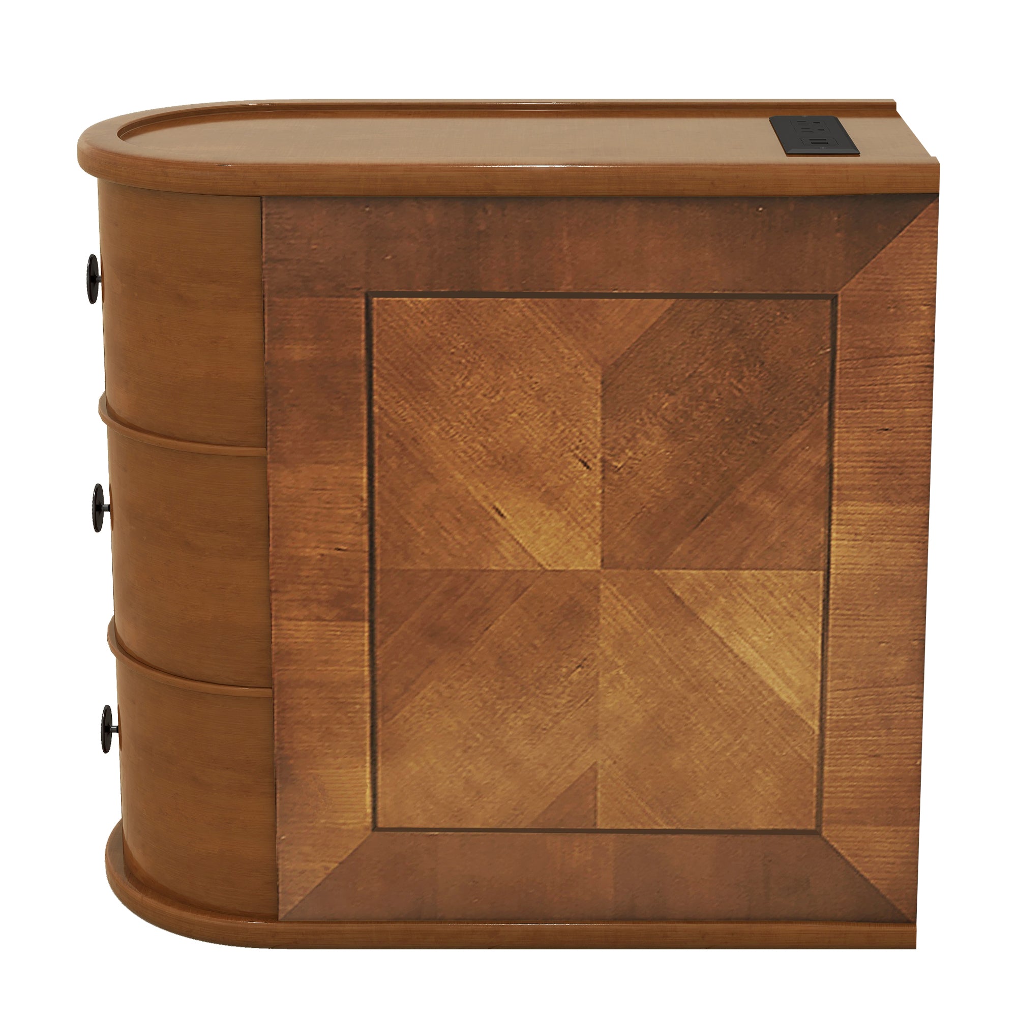 End Table with Charging Station, Sofa Side Table with Drawers, No Assembly Required, Expect Arrival Date (2025/5/27) - Grand Goldman Shop