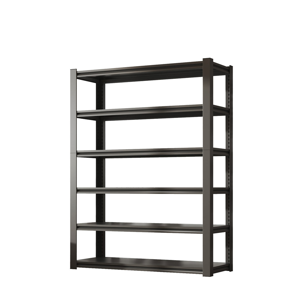 Industrial Heavy Duty 6 Tier Metal Garage Shelving Unit for Storage, Adjustable, Black, 48'W x 18'D x 82'H - Grand Goldman Shop