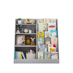Kids Bookshelf and Toy Storage Organizer, Multifunctional 4 Tier Wooden Kids Book Shelf with  Bookcase Display Stand in Kids 