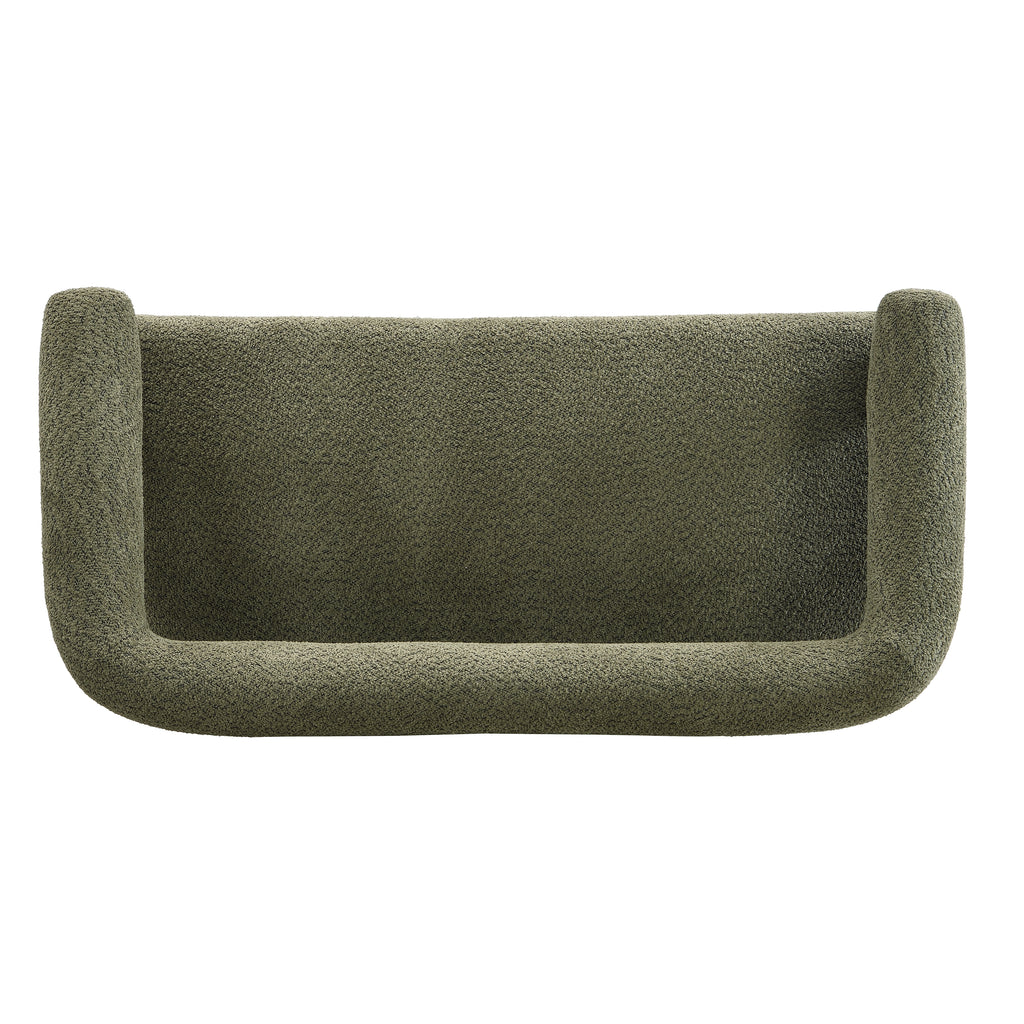 Round armrest loveseat(Green+Brown) - Grand Goldman Shop