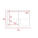 Wall Storage Cabinet Lions, 3 Shelves, Double Door, Black Wengue Finish - Grand Goldman