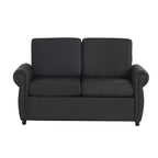 Orisfur Pull Out Sofa Bed Loveseat Sleeper with Twin Size Memory Foam Mattress & USB Ports, Black Linen - Grand Goldman Shop