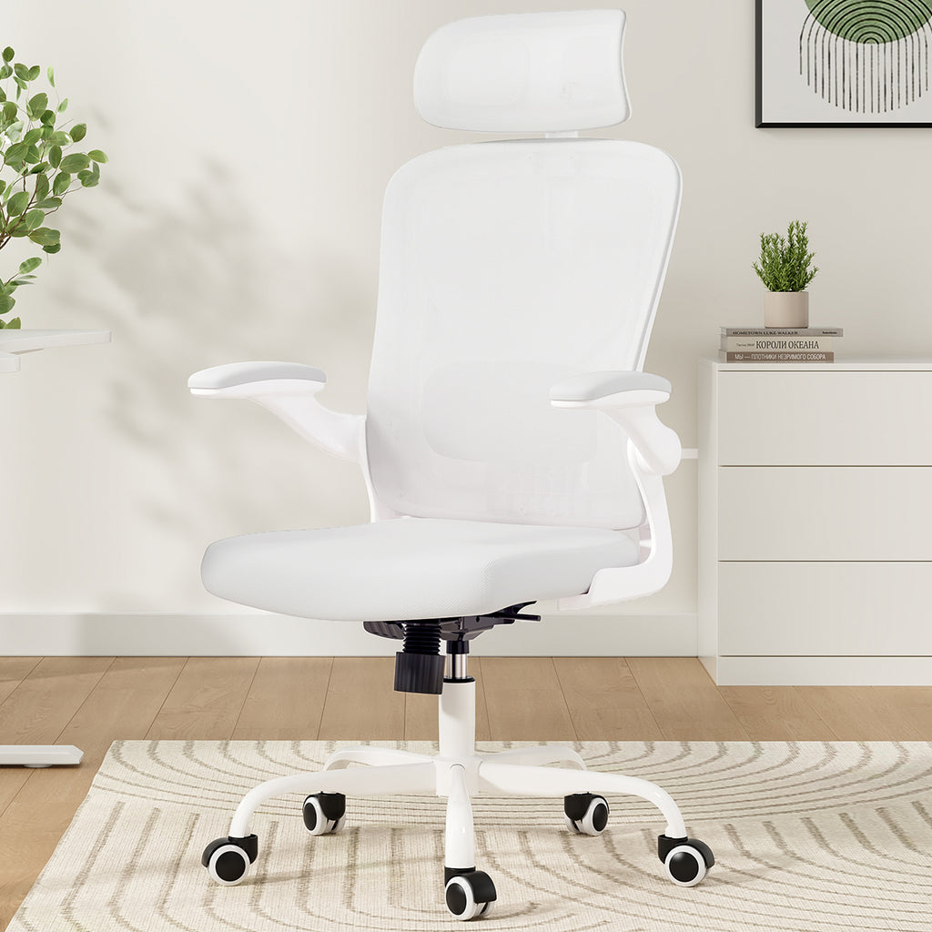Ergonomic Office Chair, Home Office Desk Chair with Headrest, High Back Computer Chair with Armrests and Adjustable Lumbar Su