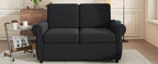 Orisfur Pull Out Sofa Bed Loveseat Sleeper with Twin Size Memory Foam Mattress & USB Ports, Black Linen - Grand Goldman Shop