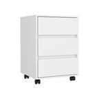 Artemisa 3 Drawer Filing Cabinet, Four Casters, Superior Top -White | Premium Home Decor - Grand Goldman
