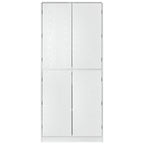 K&K 72' Tall Farmhouse Kitchen Pantry Cabinet with 8 Door Shelves, Curved Design Storage Cabinet with 3 Adjustable Shelves, Hidden Drawer, Versatile Cupboard for Kitchen, Dining & Bathroom, White - Grand Goldman Shop