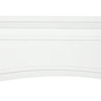 HOMCOM Modern Fireplace Mantel, Surround Mantels for Fireplace with Decorative Pattern Interior Width 29' White - Grand Goldman Shop