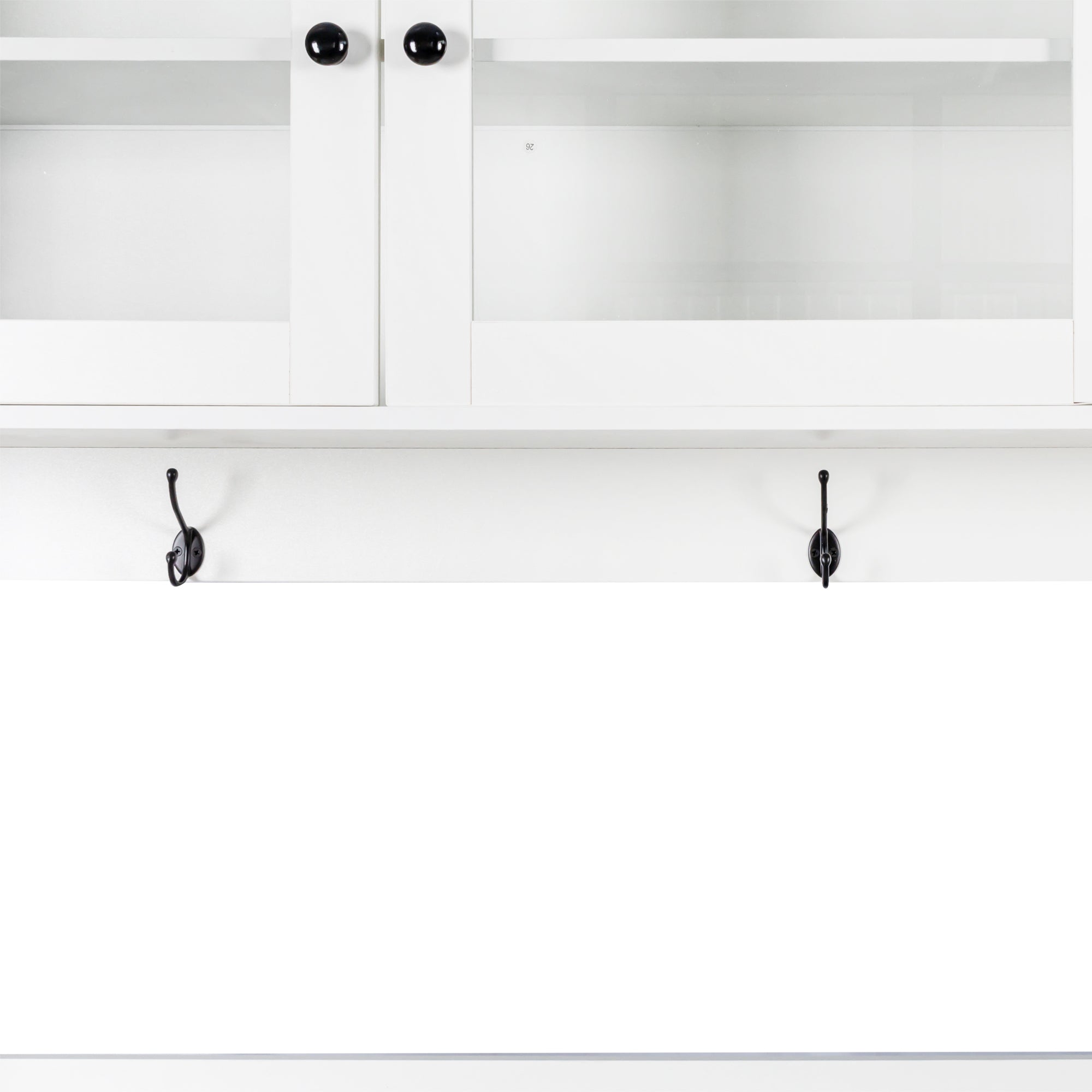 63' W Large Kitchen Hutch Cabinet, Freestanding Pantry Cabinets Storage Kitchen Cupboard with 4 Doors, 4 Drawers & Microwave Shelf, White - Grand Goldman Shop