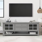 TV Stand for TVs up to 60'', Entertainment Center with Multifunctional Storage Space, TV Cabinet with Modern Design, Media Console for Living Room, Bedroom - Grand Goldman Shop