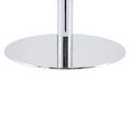 Rock slab circular tabletop non adjustable (39 inches high) bar table, bar table with silver legs and base (white) - Grand Goldman Shop