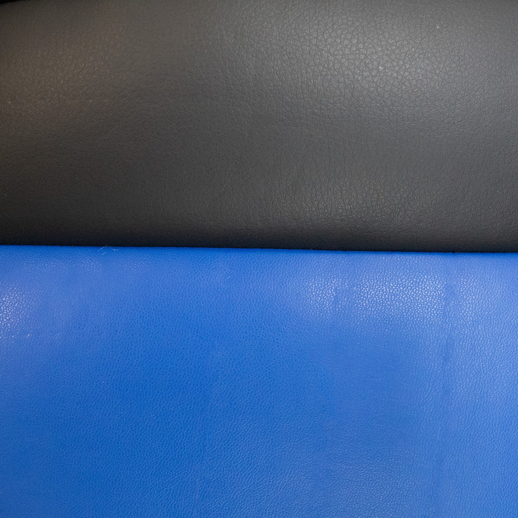 Office Chair Adjustable Height Office Chair Blue and Black Faux Leather | Premium Home Decor - Grand Goldman