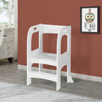 Child Standing Tower, Step Stools for Kids, Toddler Step Stool for Kitchen Counter, White - Grand Goldman
