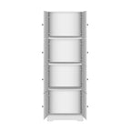 Tall Storage Cabinet with 8 Doors and 4 Shelves, Wall Storage Cabinet for Living Room, Kitchen, Office, Bedroom, Bathroom, White - Grand Goldman Shop