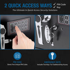 Black Steel Keypad Depository Safe with Dual PIN Codes and Anti-Fishing Baffles, 0.72 Cu Ft - Grand Goldman