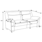 Borden Grey 2-Piece Faux Leather Living Room Set with Smooth Upholstery, Grey Color, Medium Size - Grand Goldman Shop