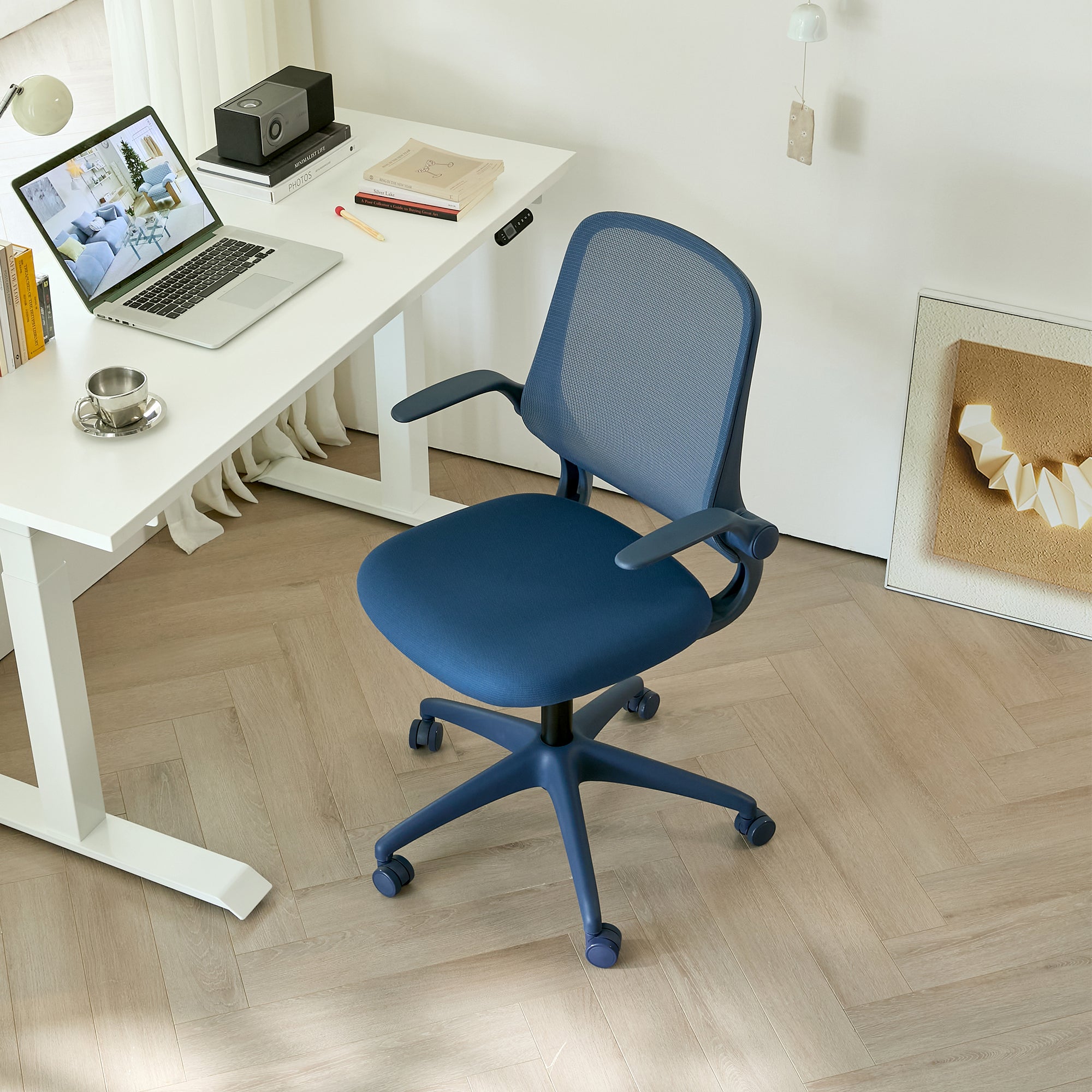 Ergonomic Color Office Chair 350LBS, Home Office, Mesh Back, Integrated Molded Foam, Comfortable Sitting, Flipping Armrest, F