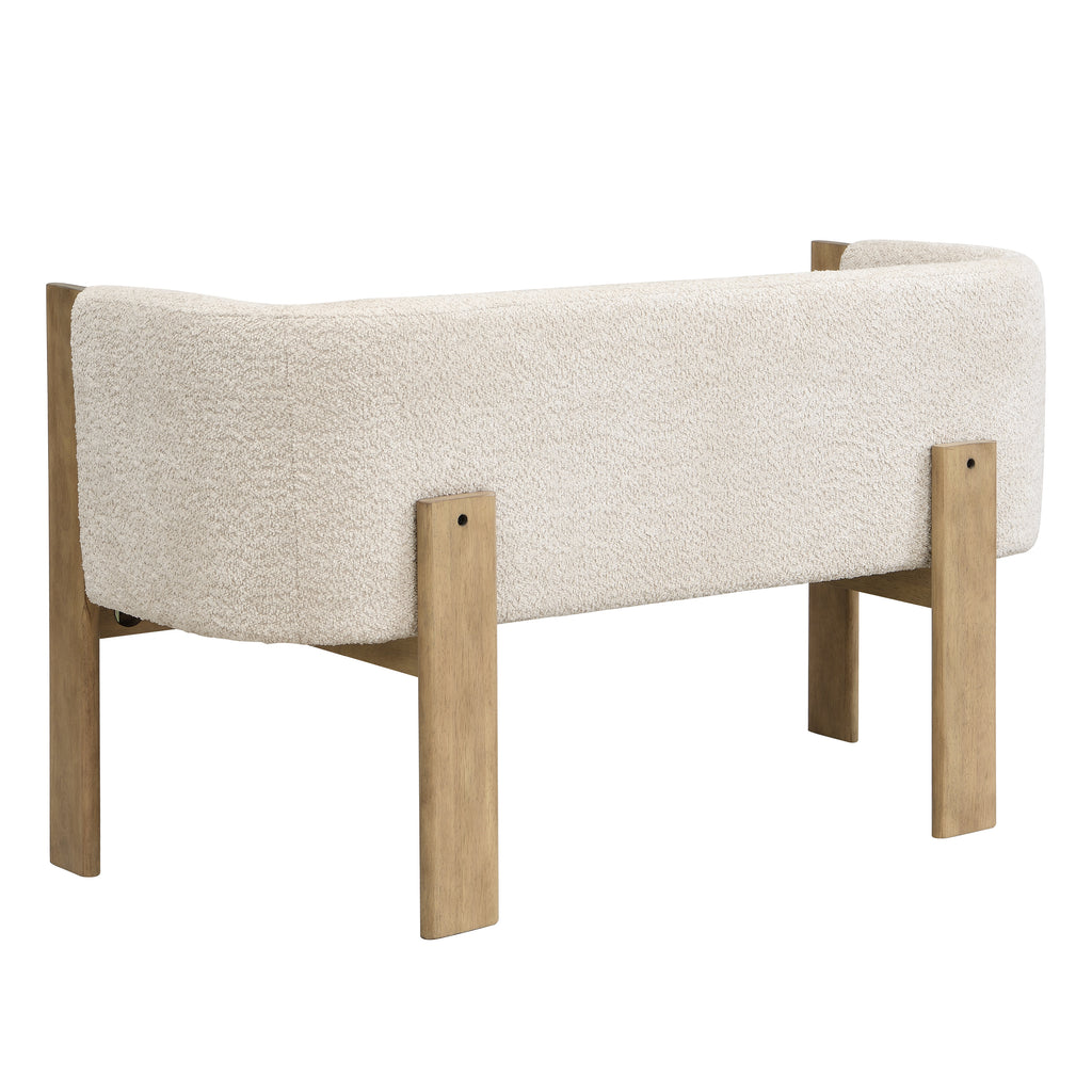 48.5' Upholstered Solid Loveseat (Natural Ash+Almond) - Grand Goldman Shop