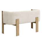 48.5' Upholstered Solid Loveseat (Natural Ash+Almond) - Grand Goldman Shop