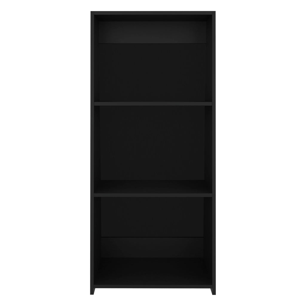 Note 47' Tall Three-Tier Ladder Bookcase Black - Grand Goldman