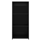 Note 47' Tall Three-Tier Ladder Bookcase Black - Grand Goldman