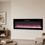 Smart 50' WiFi-Enabled Electric Fireplace Heater, Recessed in-Wall and Wall-Mounted - Grand Goldman Shop