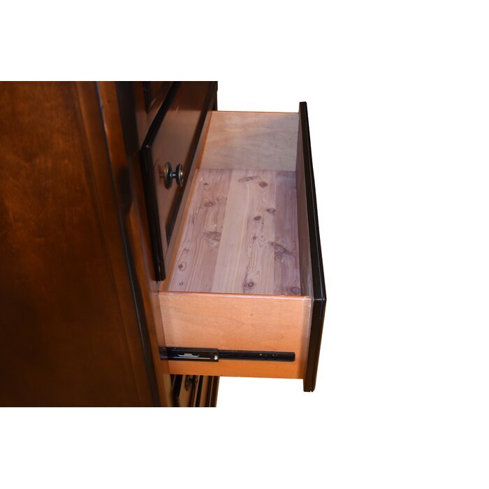 Baltimore Queen 5 Pc Storage Bedroom Set made with Wood in Dark Walnut - Grand Goldman Shop