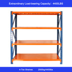 Garage shelves Heavy Duty - 4400 lbs garage storage 4 levels, adjustable metal shelving units and storage, industrial shelves utility shelves for commercial store tools gym - Grand Goldman Shop