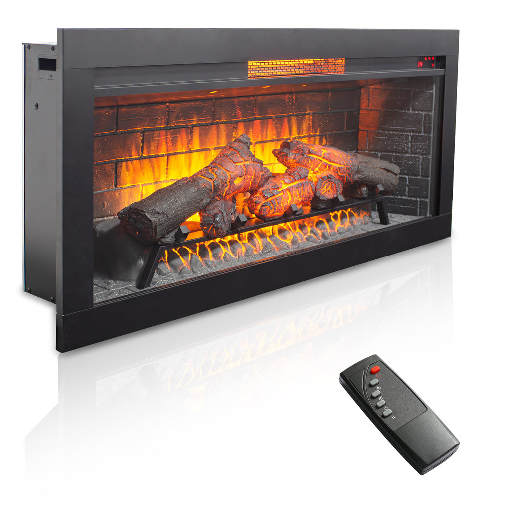 42 inch Infrared Electric Fireplace with Removable Trim kit Insert, Touch Panel Home Decor Heater - Grand Goldman Shop