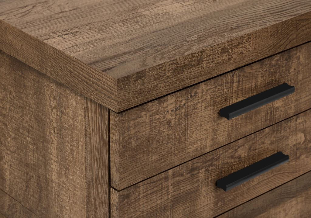 File Cabinet, Rolling Mobile, Storage Drawers, Printer Stand, Office, Work, Brown Laminate, Contemporary, Modern - Grand Gold