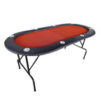 INO Design 73' Foldable Poker Table with Cup Holders #16361 Red | Premium Home Decor - Grand Goldman