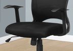 Office Chair, Adjustable Height, Swivel, Ergonomic, Armrests, Computer Desk, Work, Black Mesh, Black Metal, Contemporary, Mod