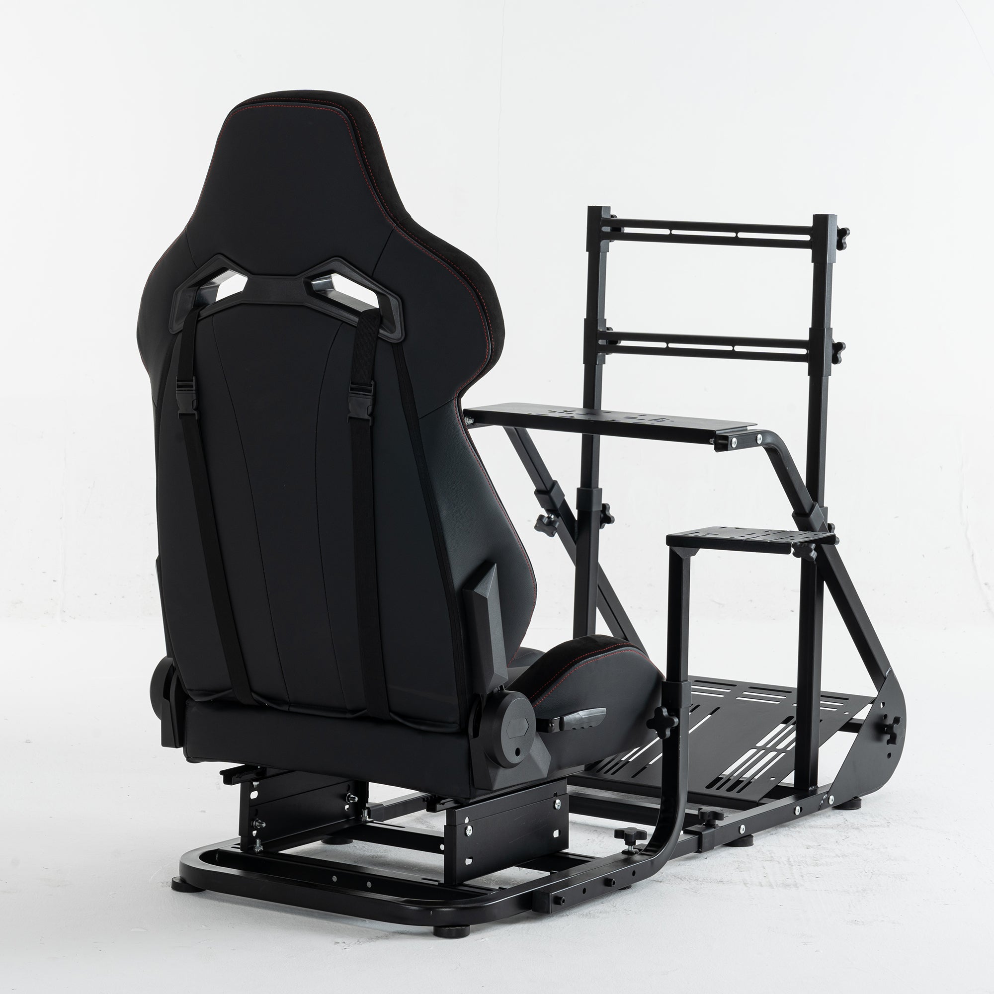 Enhanced and stable racing wheel cockpit, compatible with Fanatec, PXN, Thrustmaster, and Logitech adjustable driving simulat