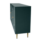 Modern Green Lacquered 4 Door Wooden Cabinet Sideboard Buffet Server Cabinet Storage Cabinet, for Living Room, Entryway, Hallway, Office, Kitchen and Dining Room - Grand Goldman Shop