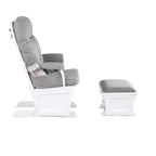 Madison Glider & Ottoman White/Oyster - Grand Goldman